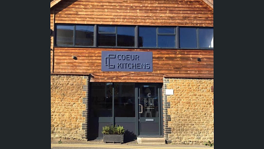 The Coeur Kitchens showroom on Market Mews, Great George Street, Godalming — where you can see cabinetry, worktops and finishes in the flesh.